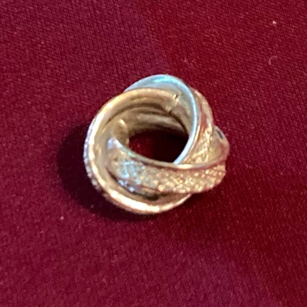 Pretty Sparkly Silver Infinity Twisted Bracelet Charm
